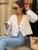 Fashion V-neck Lace Up Shirts Women Spring Summer New Casual Long Sleeve Blouse For Female Solid Elegant Street Lady Tops