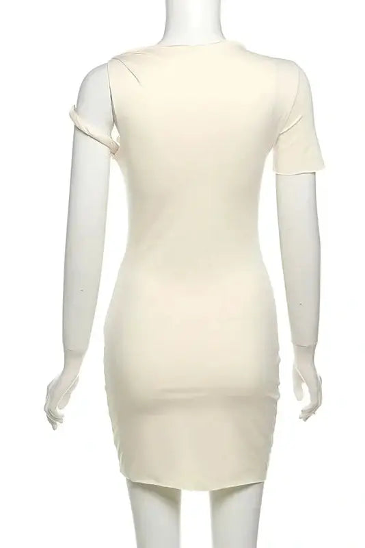 One Shoulder Mini Bodycon Dress