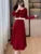 Autumn Winter Corduroy Two-piece Skirt Set Women Long Sleeve Ruffles O-neck Top Solid Midi Skirt Korean Fashion Outfits New