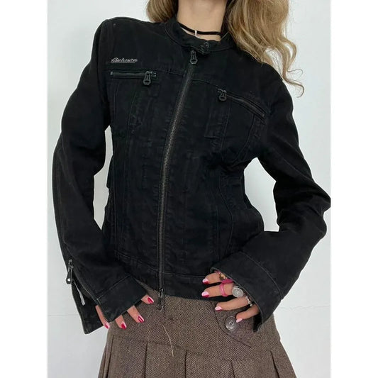 Vintage Cargo Style Denim Jacket