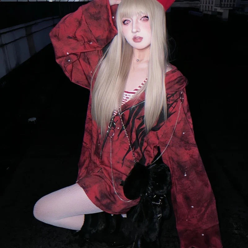 Vintage Zip-Up Long Coat