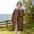 Down Jacket Women Long Length Three-Proof Windproof Loose Winter New Warm Fur Collar Hooded Coat Down Jacket