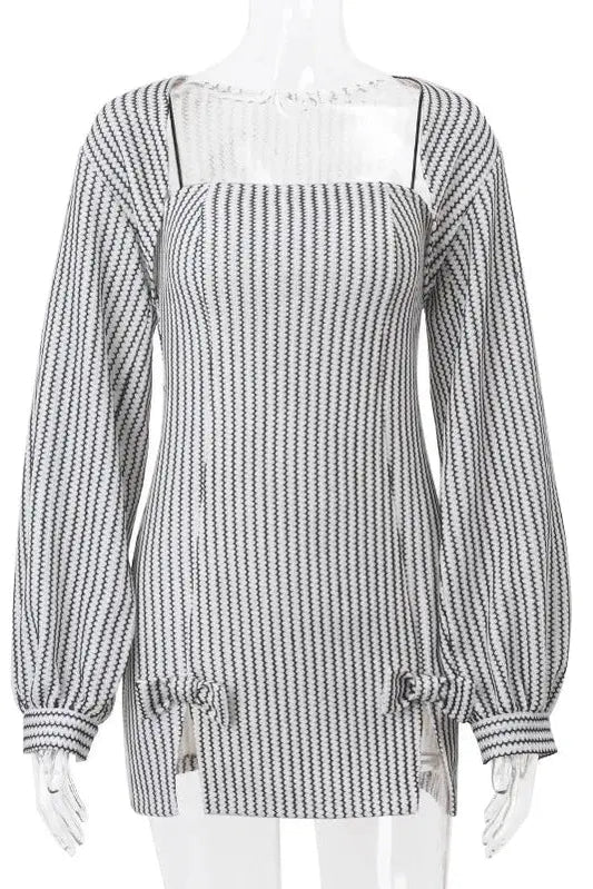 Bow Splice Mini Dress