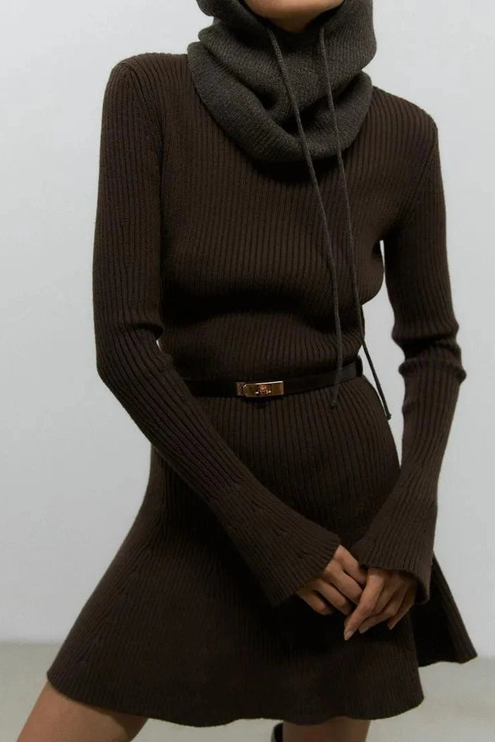 Elegant Long Sleeve Mini Dress