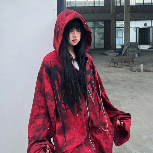 Vintage Zip-Up Long Coat