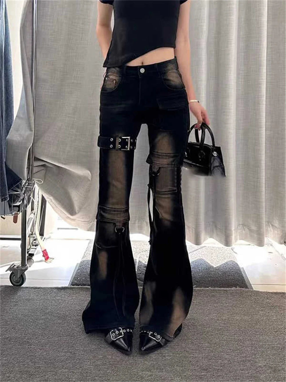 Vintage Denim Cargo Pants