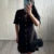 White Elegant Knitted Mini Dress For Women Metal Button Sexy Slim Rib Sweater Dress Holiday Party Outfits Autumn New