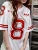 Figure Print Green Short Sleeve Casual Loose Football Jersey T Shirt Women Contrast Patchwork V Neck Stripe Red Summer Long Tees