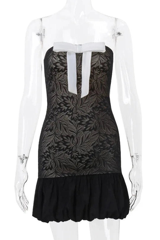 Sleeveless Slim Printed A-Line Patchwork Mini Dress