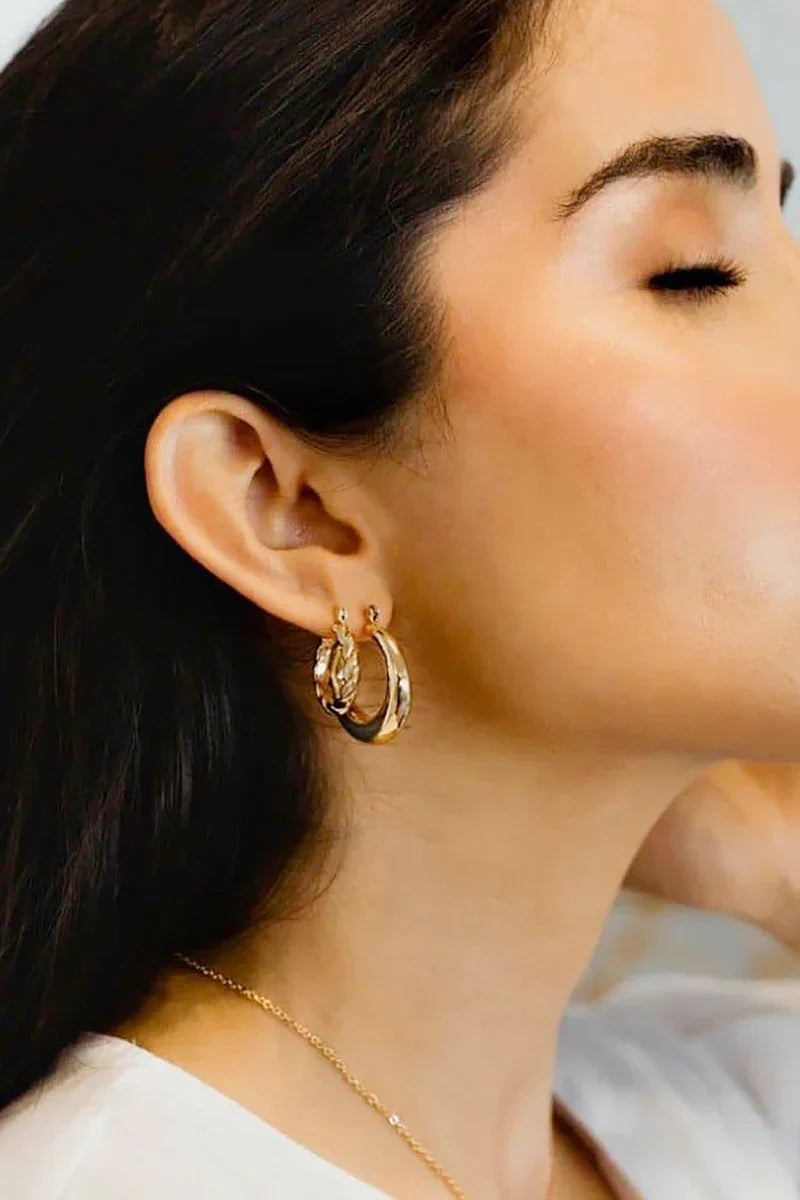 Juego de aros clásicos - Dorado