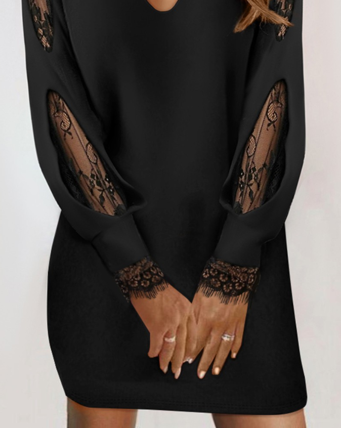 Women's Casual Summer Dress with Lace Detail