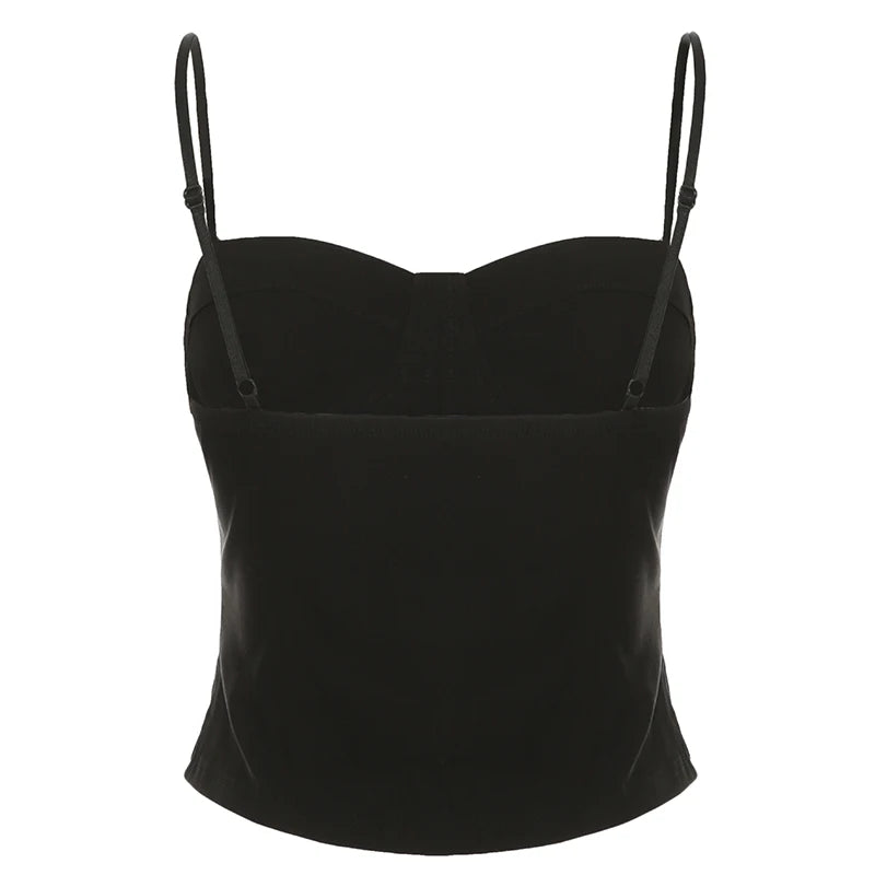 Solid Simple Fish Bones Binding Waist Women¡¯s Camisole Skinny Sexy Rave Classical Tank Spring Summer Trendy Clothes