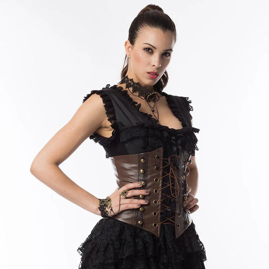 Vintage Lace-Up Underbust Corset