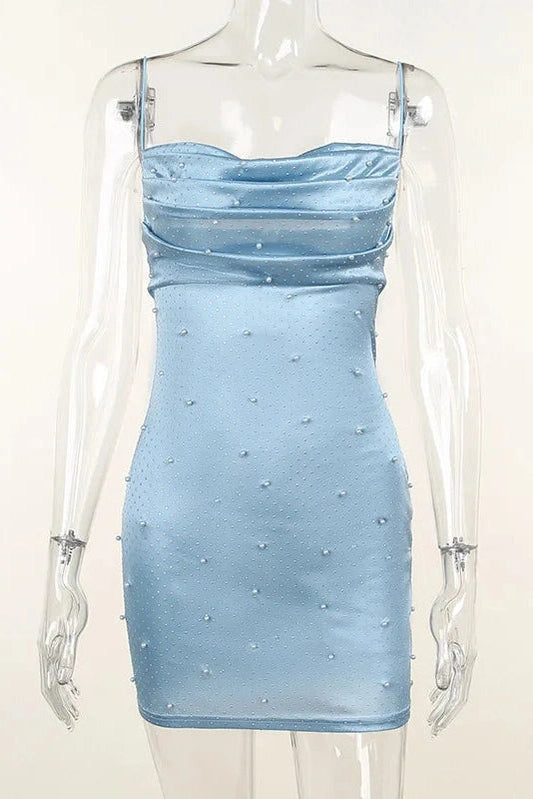 Spaghetti Strap Bodycon Backless Mini Dress