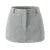 2 Pieces 1 Set CHILL Notched Tweed Weave Oversized Blazer High Waist Package Hips A-line Mini Skirt Suits Matching Gray