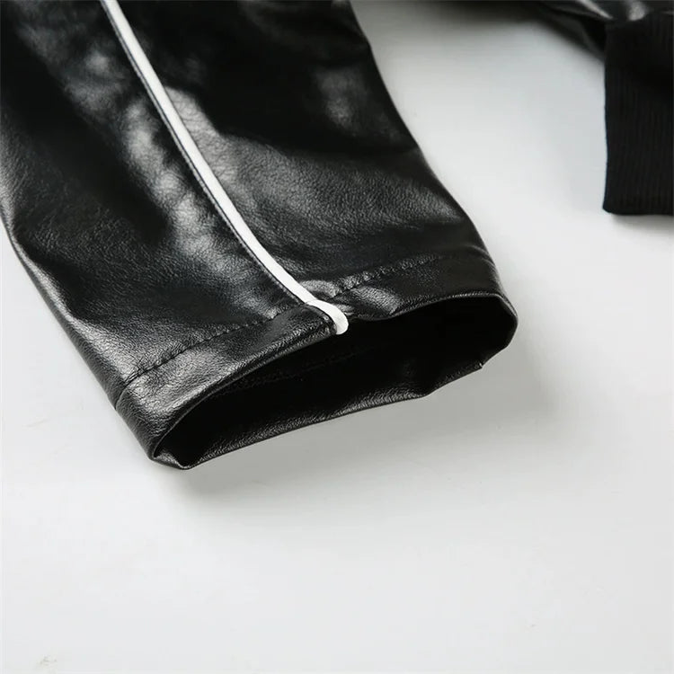 Button Zip Detail Crop Jacket