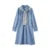 Denim Dress Women With Shawl Mid-length Dress Workwear Style in Spring