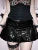 Christmas Gothic Sexy Punk Leather Skirt Women s New Darkly Chic Gyaru Metal Design Mini Solid Skirt Personality Streetwear
