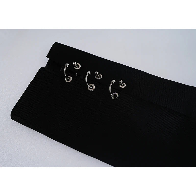 Metal Chain Detail Cropped Jacket