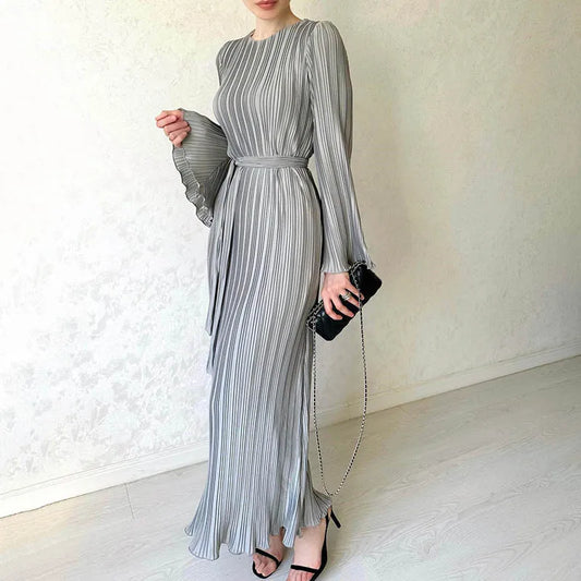 DressBetty - 2024 Sexy Spring O-neck Party Maxi Flare Femme Bodycon Dress