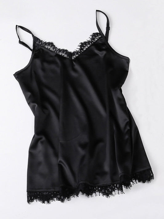 DressBetty - Silk Lace Basic Tank Top