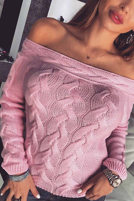 Loose off shoulder Sweater