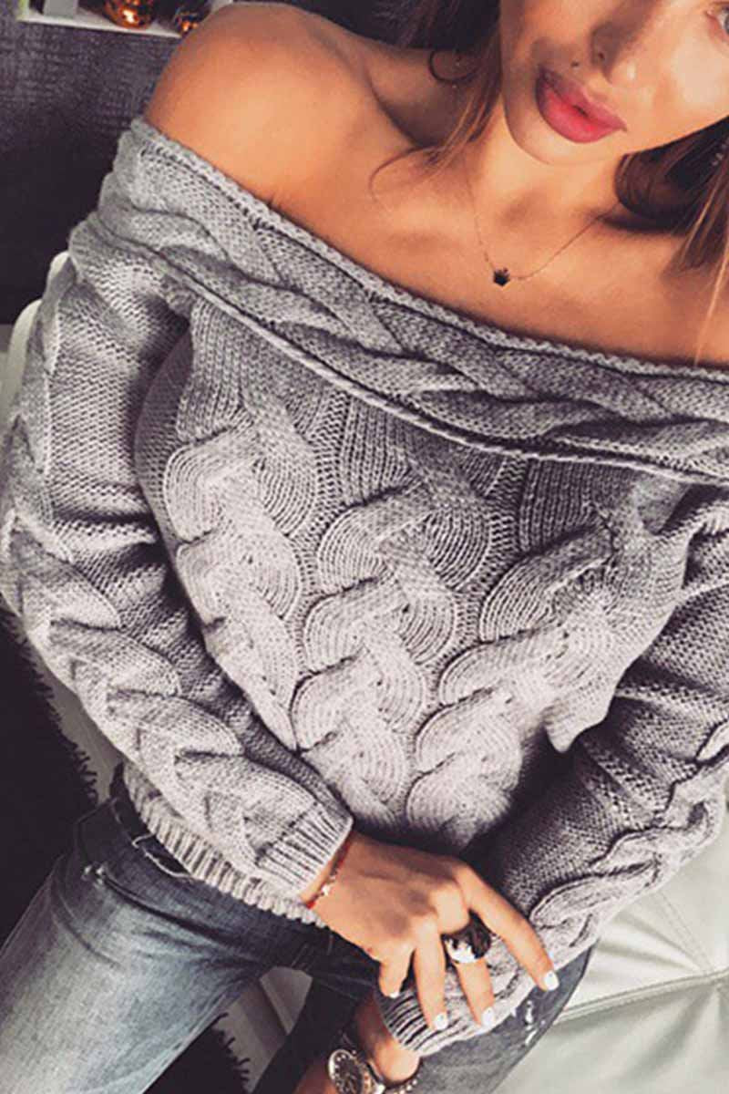 Loose off shoulder Sweater