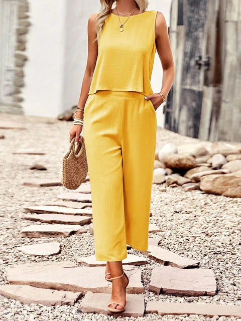 Inaya - Conjunto de verano - Casual - Estilo formal ligero - Ideal para el verano