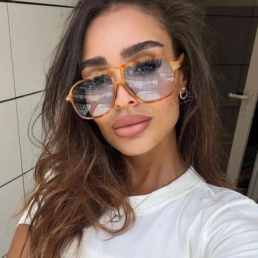 Oversized Black Retro Square Sunglasses Female Sun Glasses Sunglasses