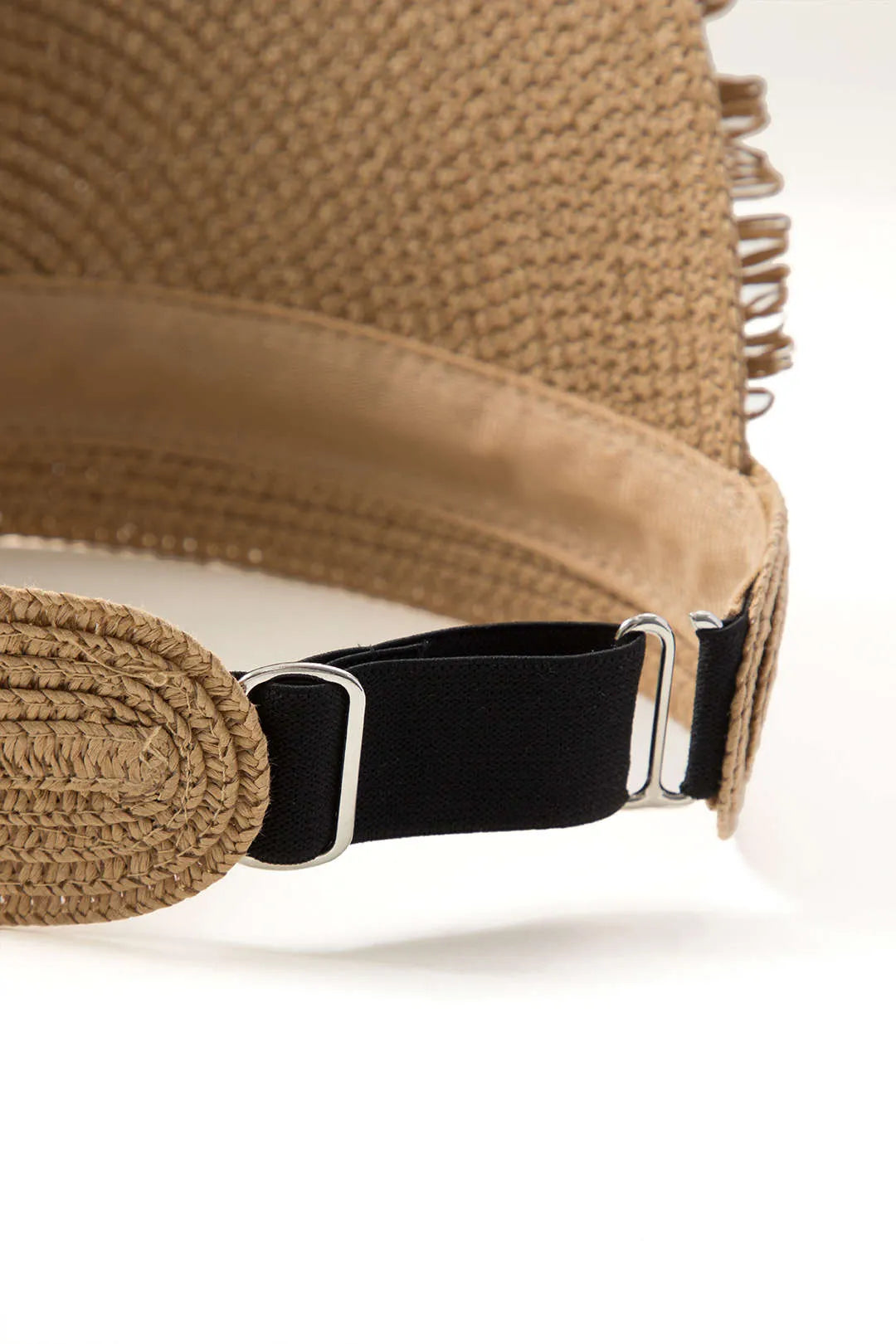 Zoe Fringe Brim Straw Visor Hat