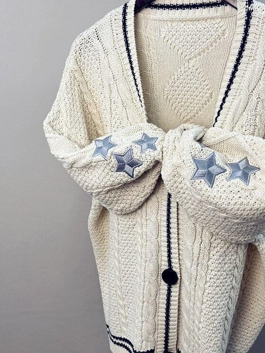 Bat Knitted Sweater Single Breasted Cardigan