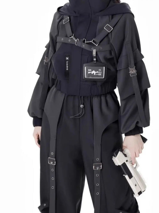 Mechanical Style Zipper Jacket