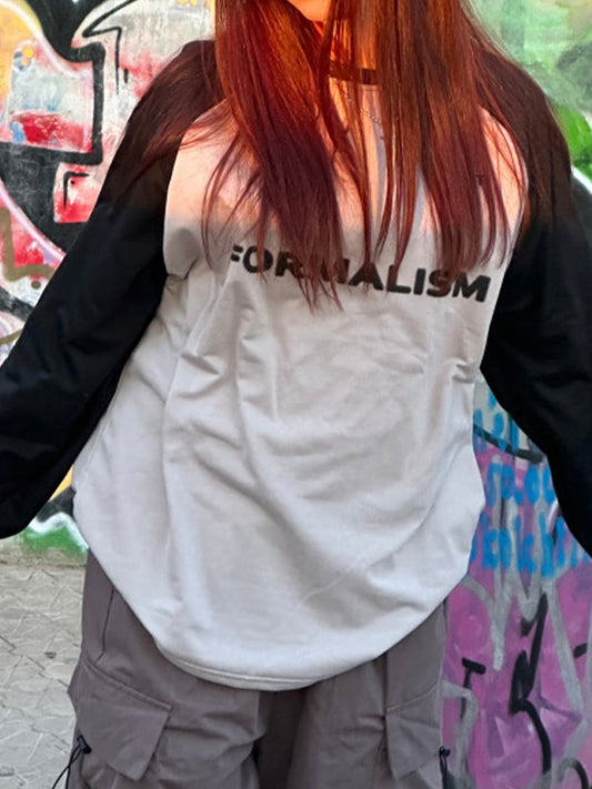 Vintage Spliced Street Loose Sweatshirts