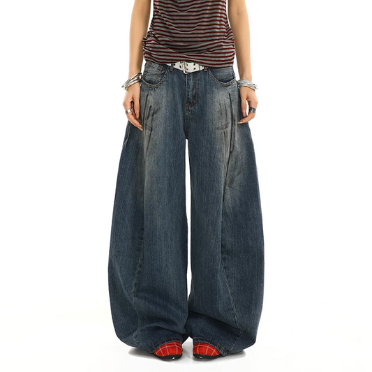 Pocket gradient low rise wide leg | Baggy Low Rise Jeans | Festival Outfits Women