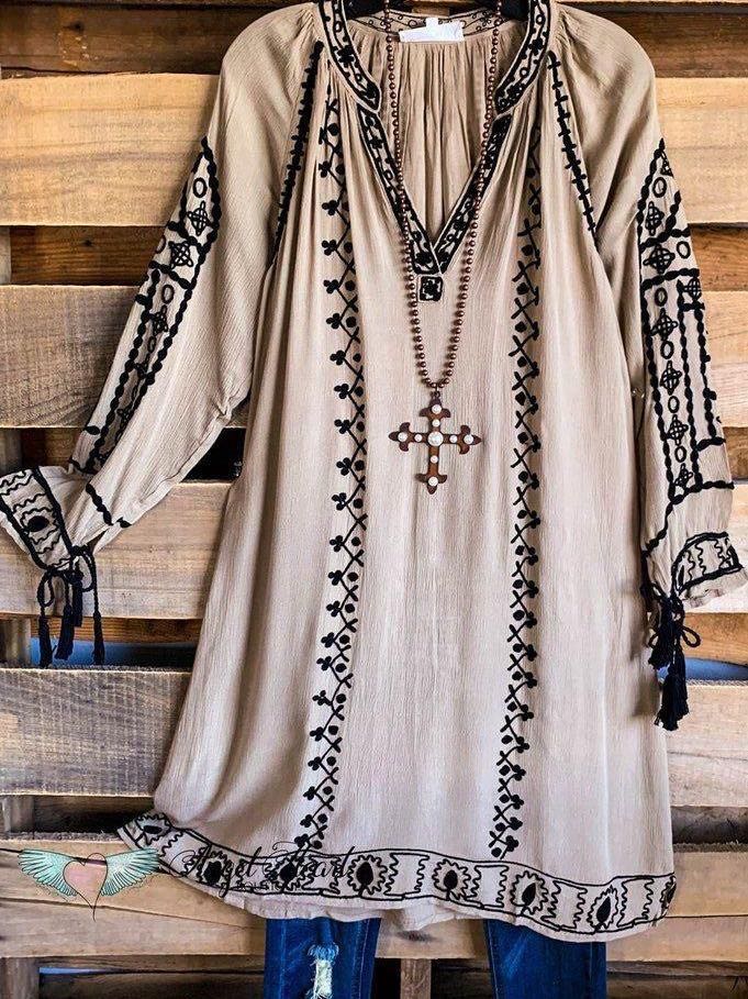 All In The Details Dress - Mocha for Women