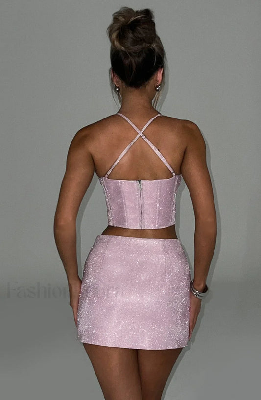 Amadae Corset Graceful - Pink Sparkle