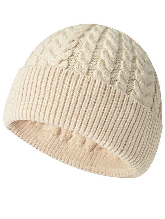 Hat Beanie / Slouchy Pink Yellow Wine Outdoor Home Daily Knit Pure Color Portable Windproof Comfort for Women