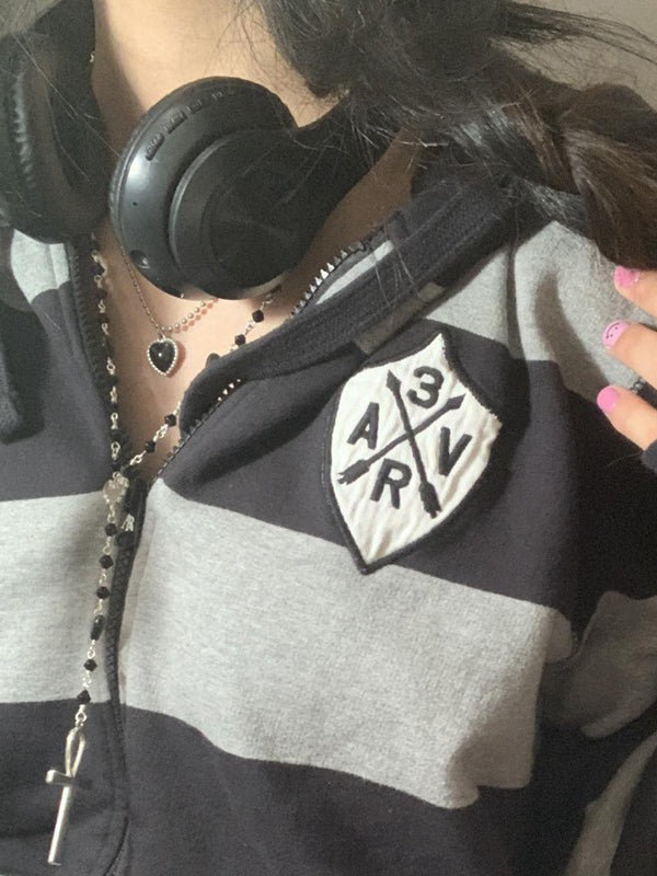Striped Oversized Hoodie