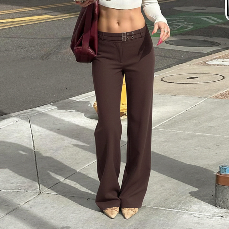 Low rise solid straight leg pant | Festival Outfits Women