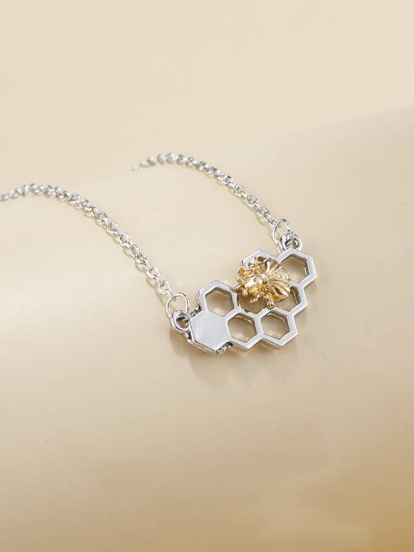 Bee Hive Decor Necklace for Women