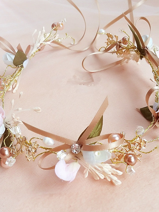 1PC Girls' Hair Sticks Hair Ring For Date Birthday Classic Cord Rhinestone Rainbow for Women