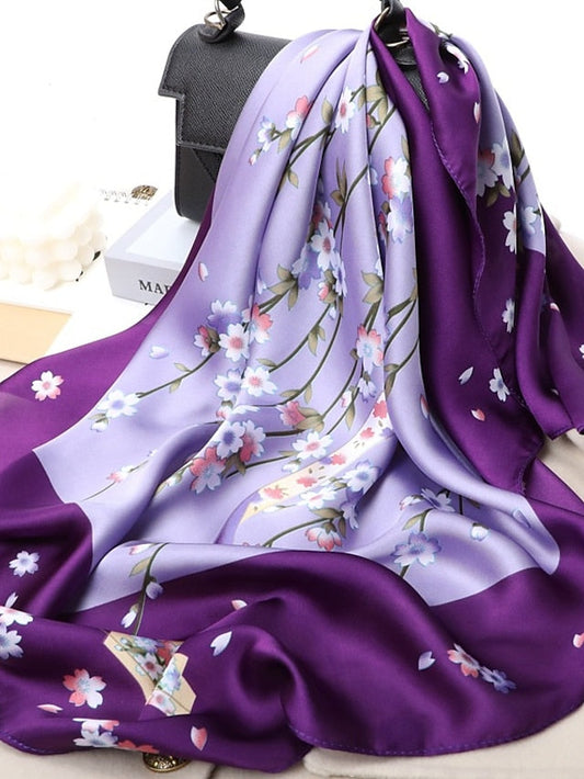 3 Colors New Fashion Square Scarf For Women 70*70cm Neck Hair Tie Band Bag Warp Soft Neckerchief Hijab Headscarf Female Foulard for Women