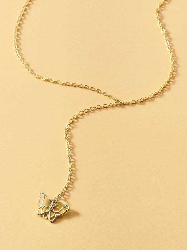 Butterfly Charm Y-lariat Necklace for Women