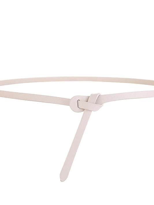 Skinny Belt Party Street Dailywear Holiday Black White Belt Pure Color Red Fall Winter Spring Summer for Women