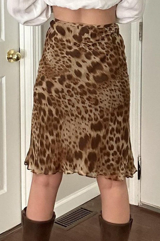 Retro Chic Leopard Tulle Skirt