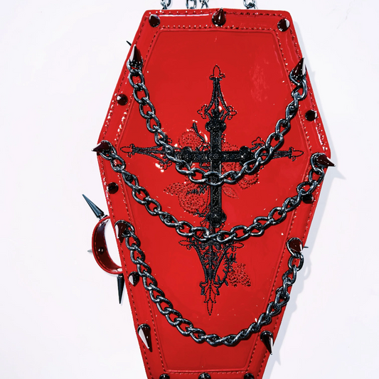 Rivet cross pattern metal chain bag | Festival Outfits Women