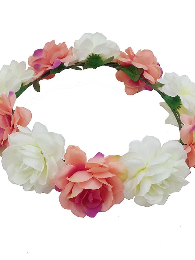 1PC Flower Headbands Hair Ring For Outdoor Holiday Beach Fabric for Women