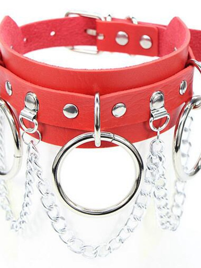 1PC Choker Necklace For Party Evening Birthday Party Leather Alloy Classic for Women