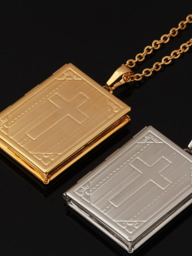 Lockets Necklace God Necklace For Daily Gold Plated Cross Love Gold for Women