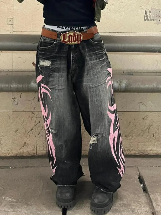 Clean Blade Print Gothic Trouser